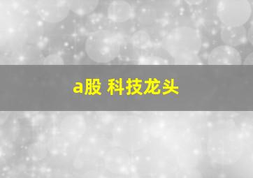 a股 科技龙头